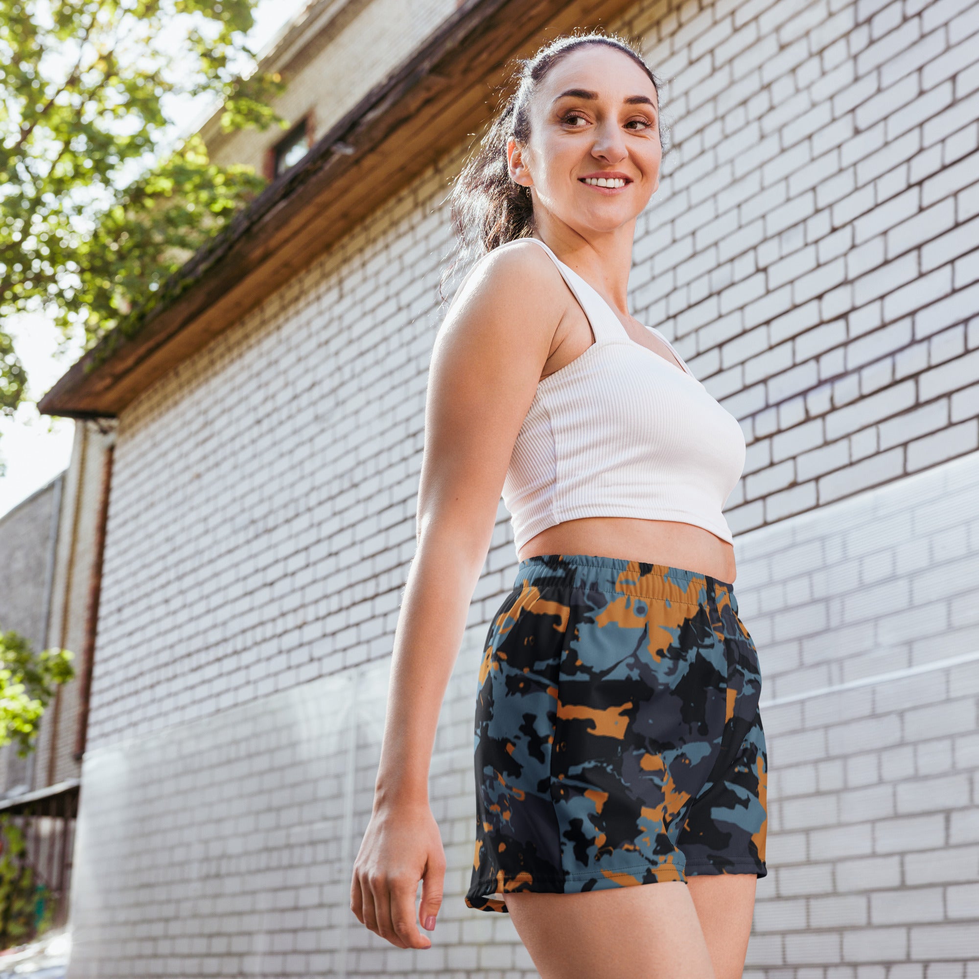 Army Camo Recycled Athletic Shorts